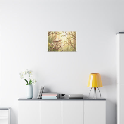 Spring Wild Mushrooms Mushroom Illustration Canvas Art | Cozy Decor