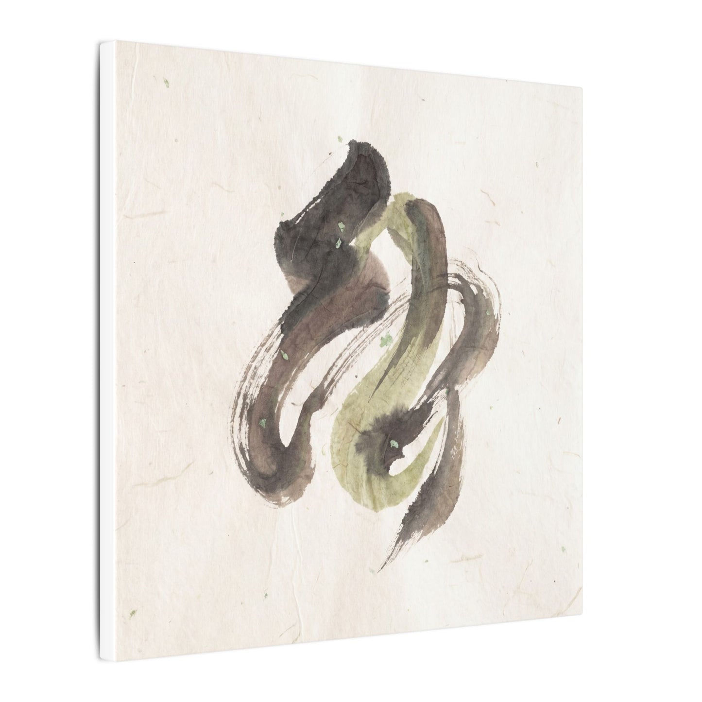 Ink Brushstroke Canvas Art | Spring Japandi Japanese Pattern Art