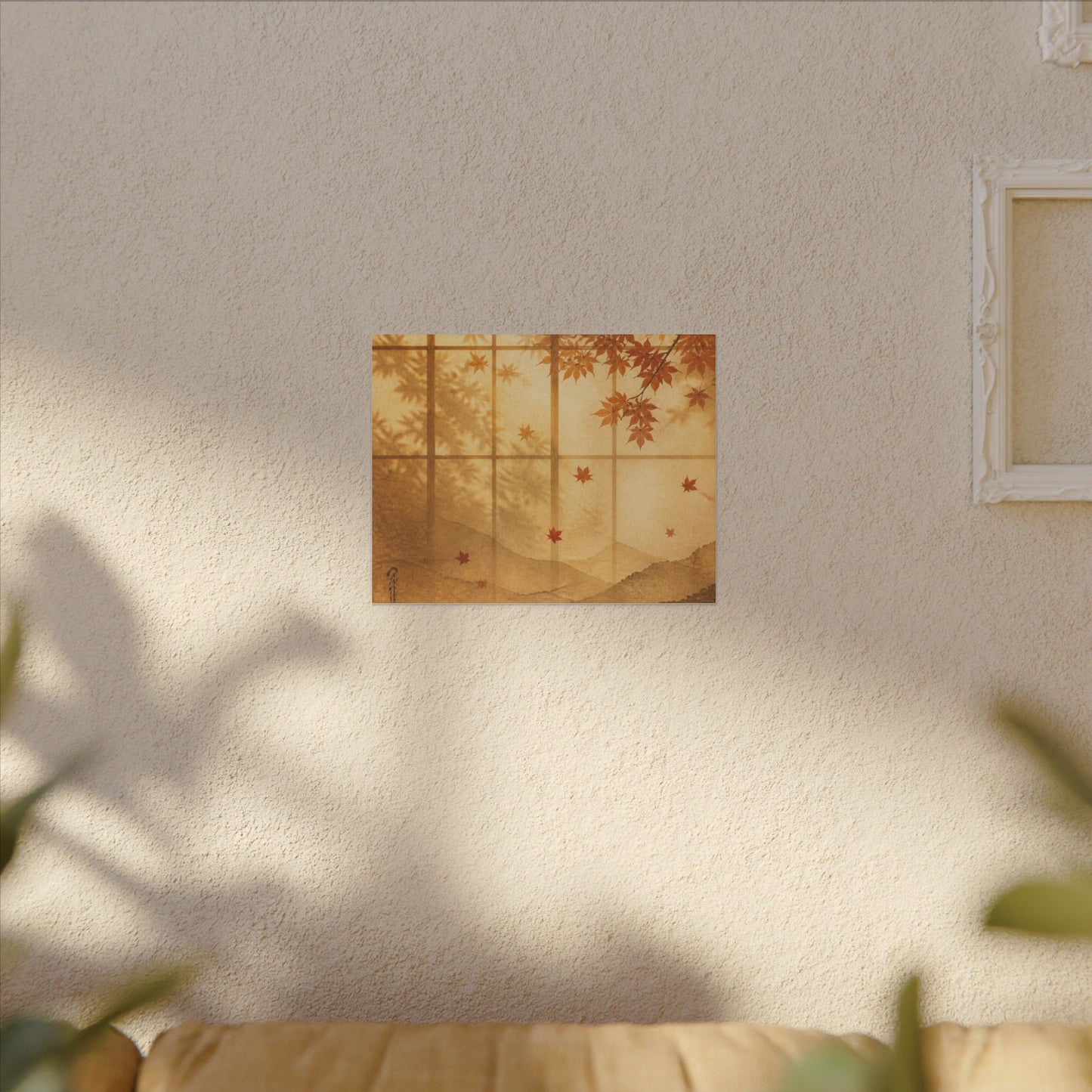 Shoji Screen Texture Canvas Art | Earthy Japandi Art