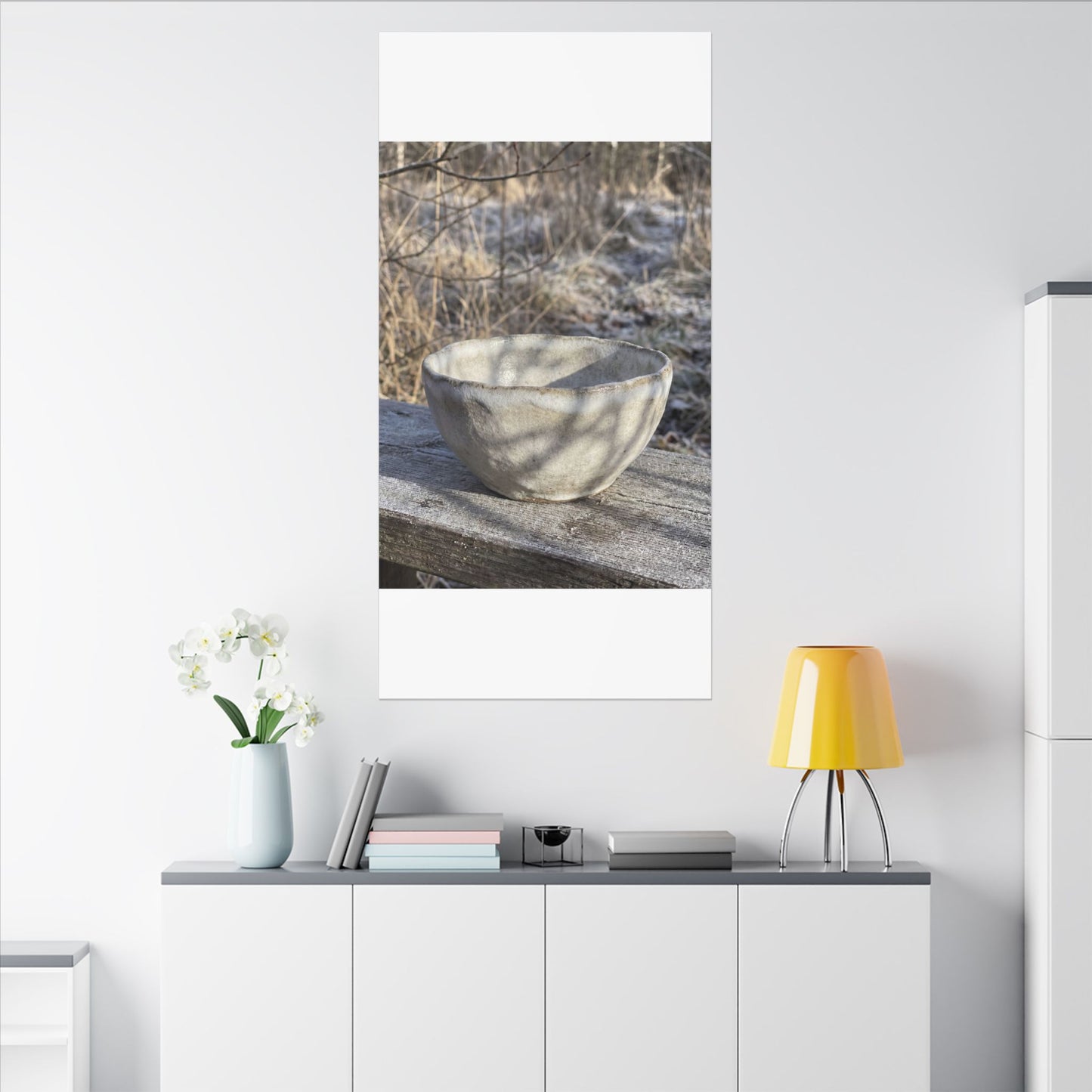 Dappled Ceramic Bowl Canvas Art - Japandi Fukinsei
