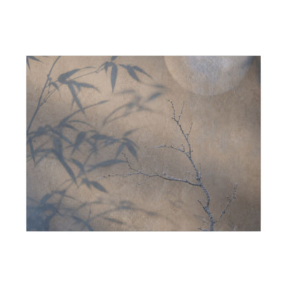 Shadow Play Canvas Art | Winter Japandi Japanese Pattern Art