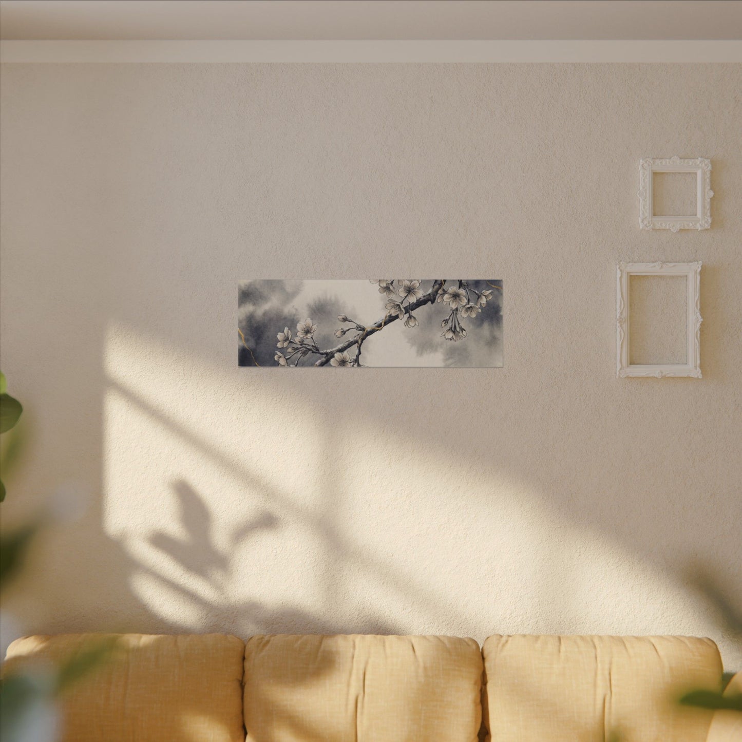 Ma Cherry Blossom Canvas Art - Kintsugi Gold Vein