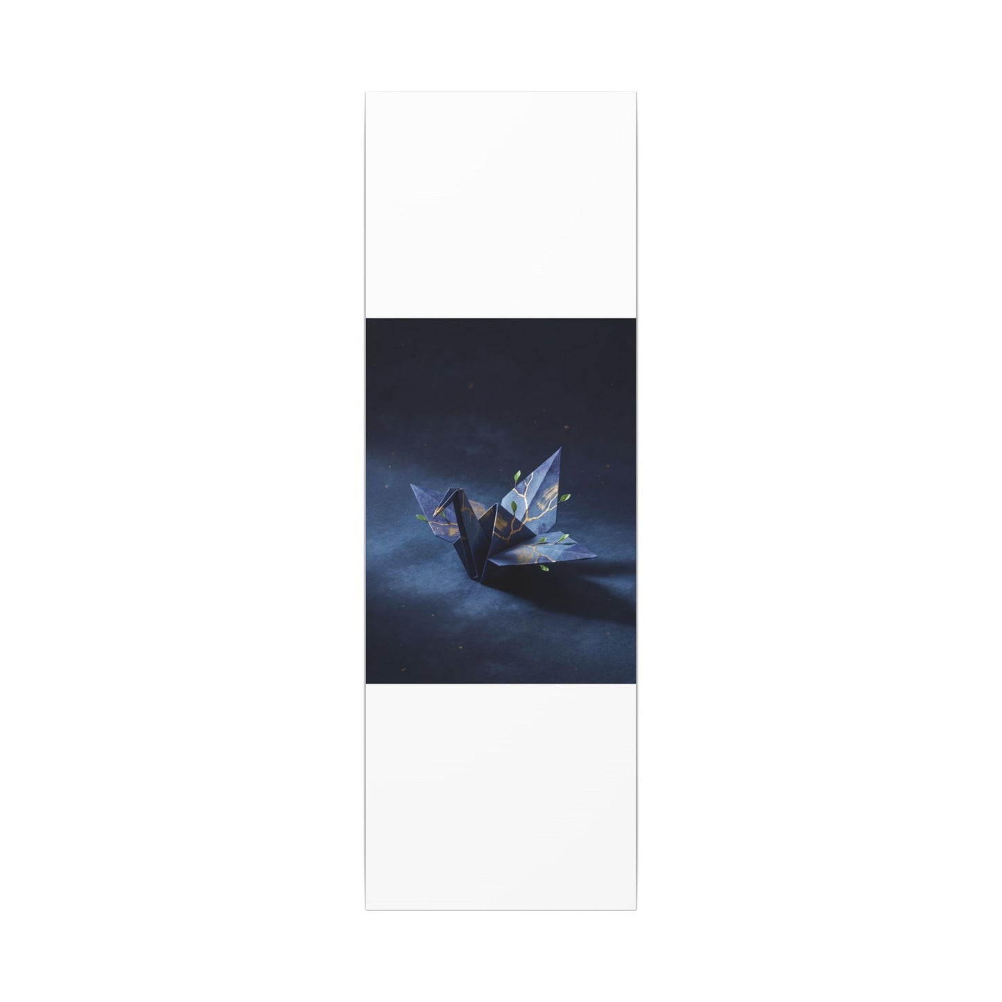 Kintsugi Paper Fold in Moonlight | Crackle Gold Canvas Art