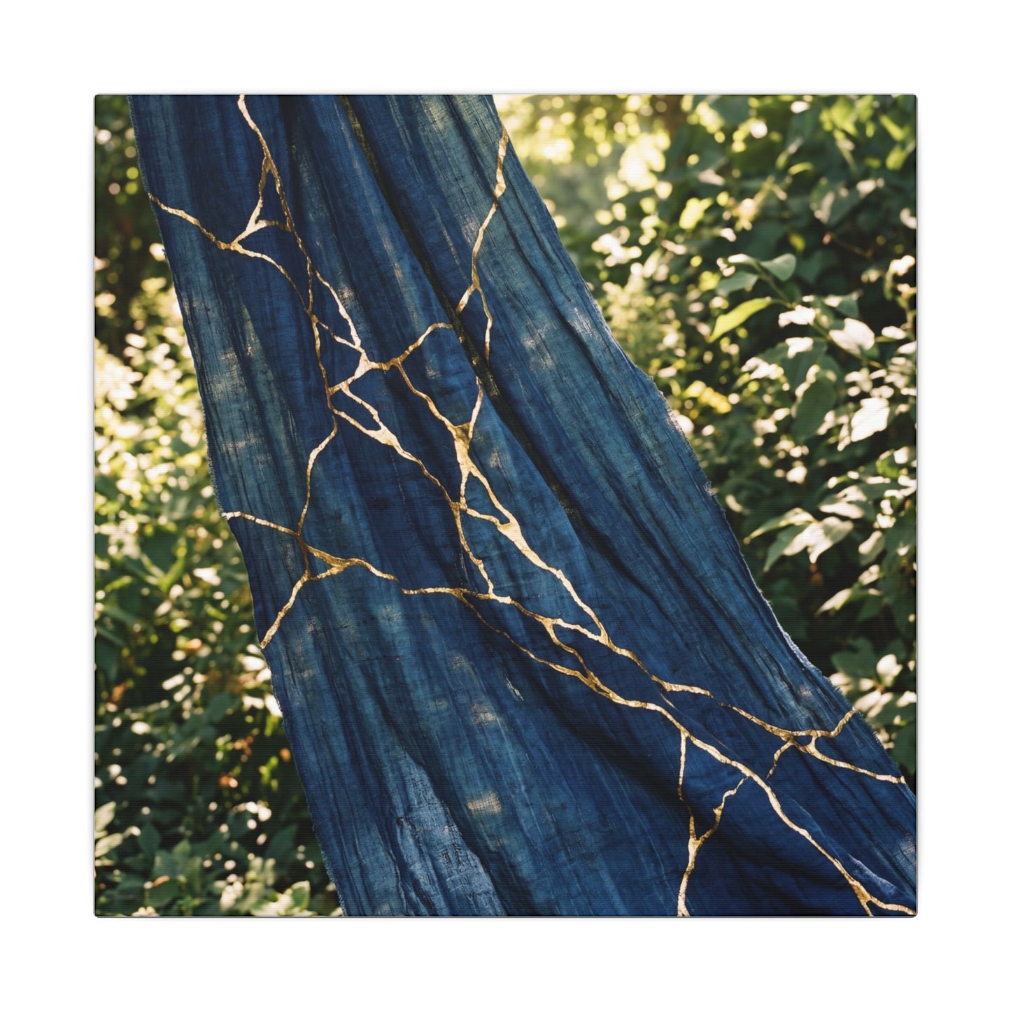 Resilient Silk Drape Canvas Art - Gold Repair Kintsugi