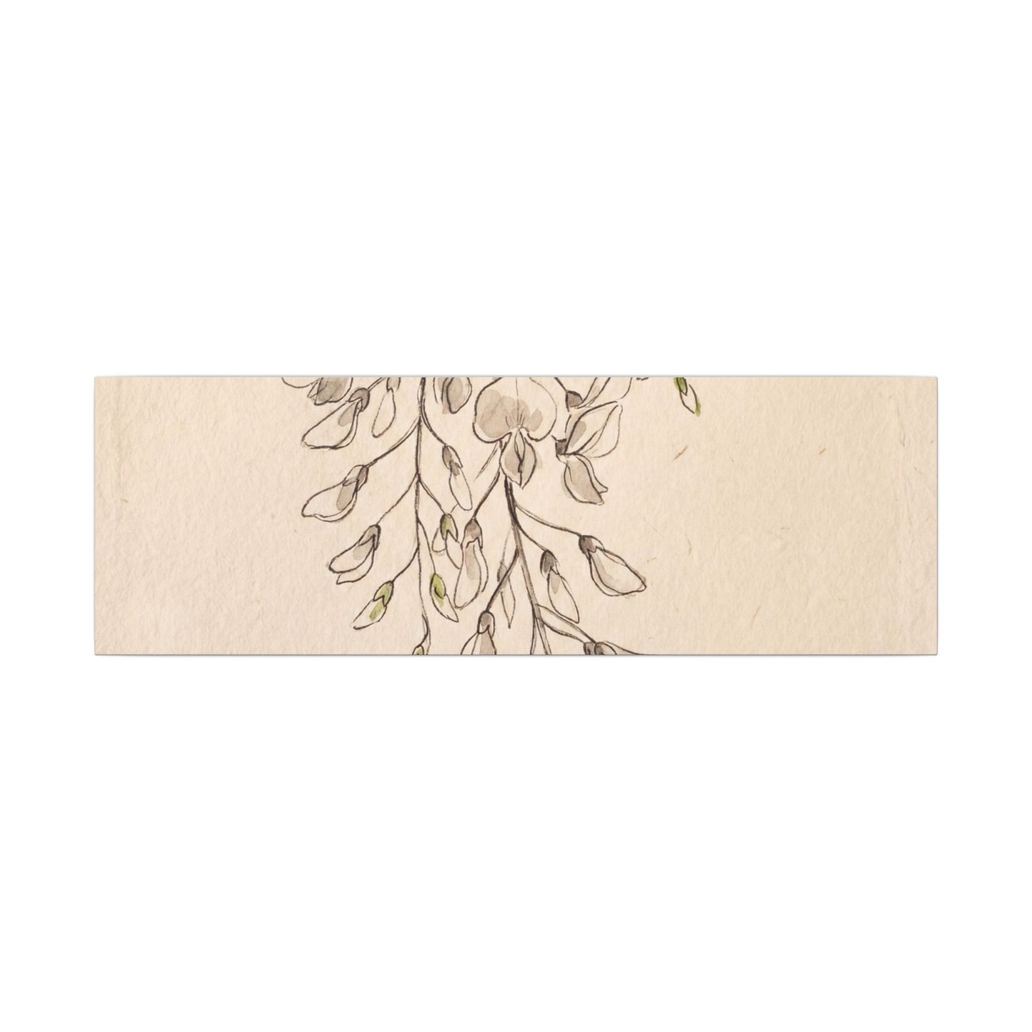 Japandi Wisteria in Golden Hour | Minimal Line Canvas Art
