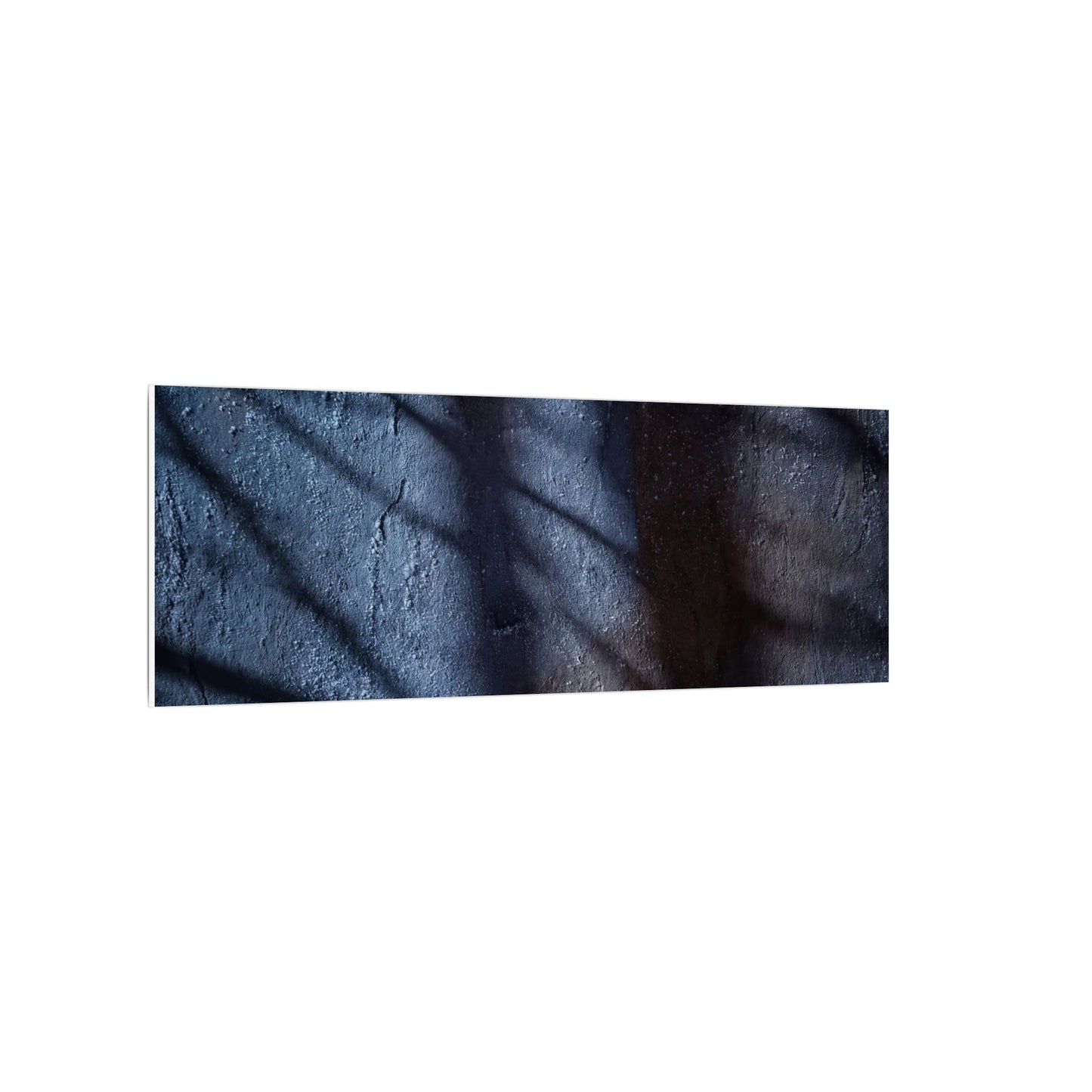 Dark Japandi Shadow Play in Moonlight | Moody Minimal Canvas Art