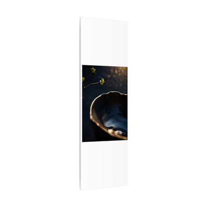 Ma Ceramic Bowl Canvas Art - Dark Japandi Shadow Zen
