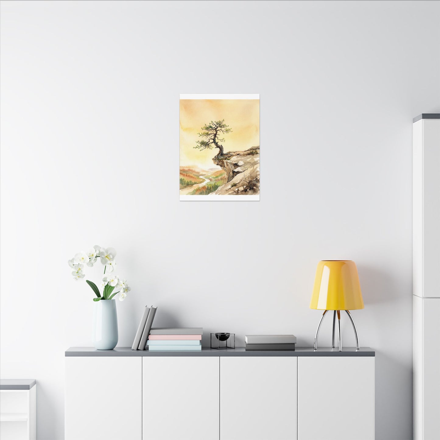 Golden Hour Pine Tree Canvas Art - Japandi Fukinsei