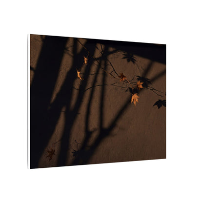 Shadow Play Autumn Canvas Art | Dark Japandi Luxurious Design