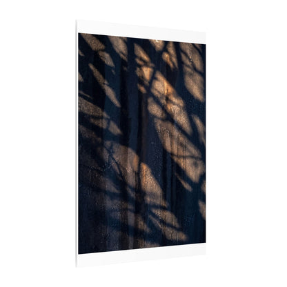 Dark Japandi Shadow Play in Golden Hour | Shadow Zen Canvas Art