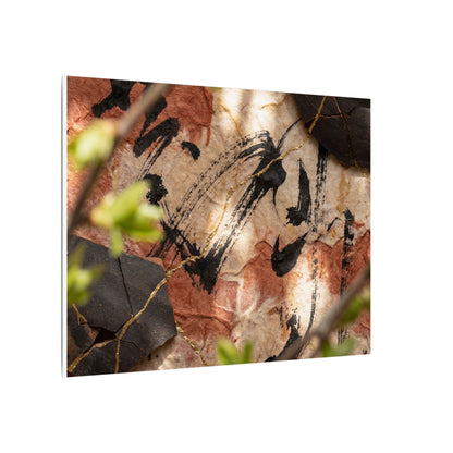 Datsuzoku Ink Brushstroke Canvas Art - Kintsugi Gold Repair