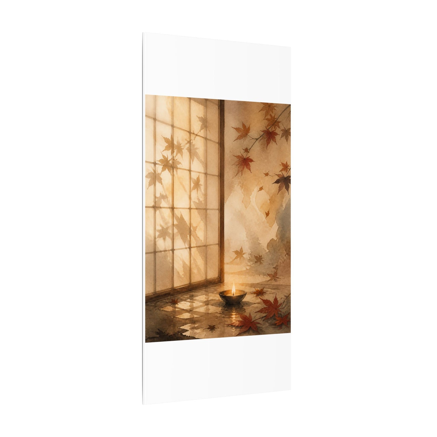 Candlelight Shoji Screen Canvas Art - Japandi Ma