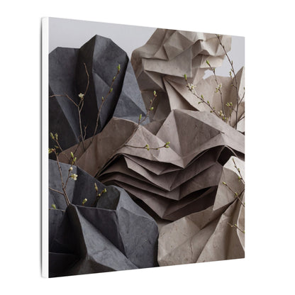 Neutral Paper Fold Canvas Art - Texture Japandi