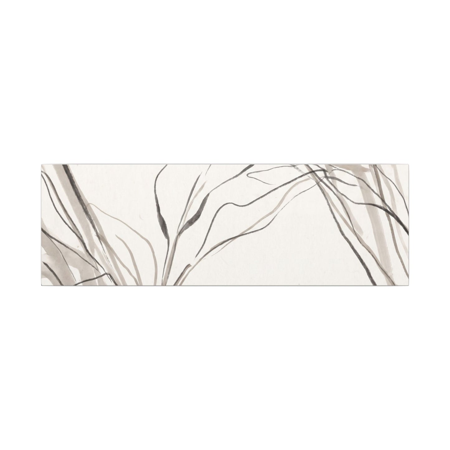 Neutral Shoji Screen Canvas Art - Minimal Line Japandi