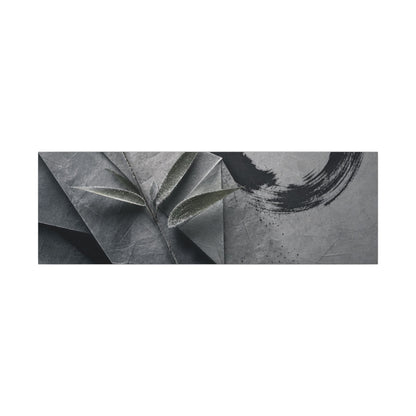 Winter Paper Fold Enso Canvas Art | Serene Decor