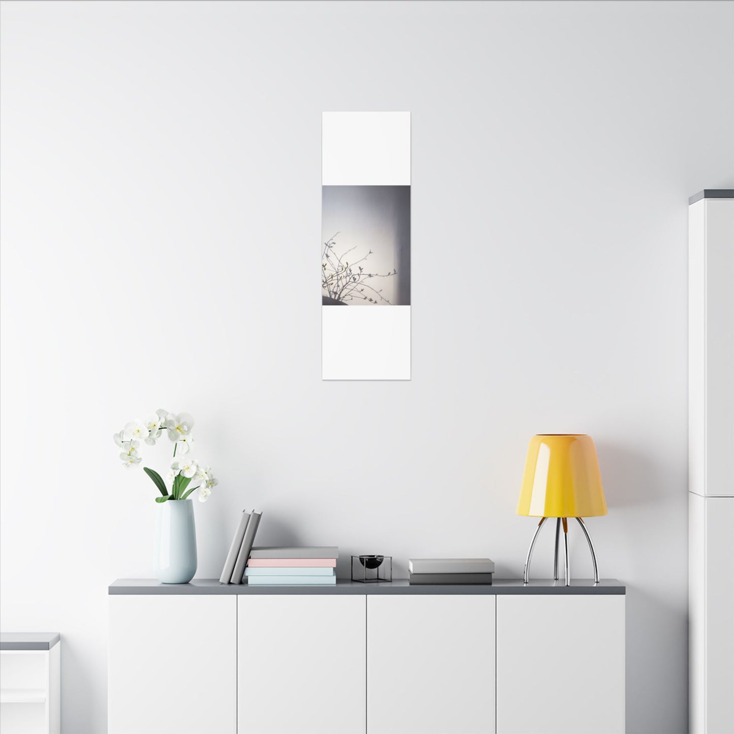 Japandi Shadow Play in Dawn | Japanese Pattern Canvas Art
