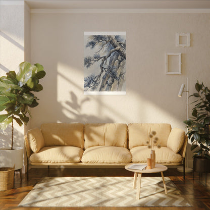 Moonlight Pine Tree Canvas Art - Japandi Seijaku