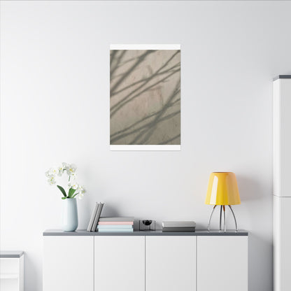Shadow Play Japanese Pattern Canvas Art | Warm Japandi Art