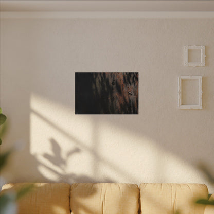 Rust Patina Shadow Zen Canvas Art | Luxurious Dark Japandi Art