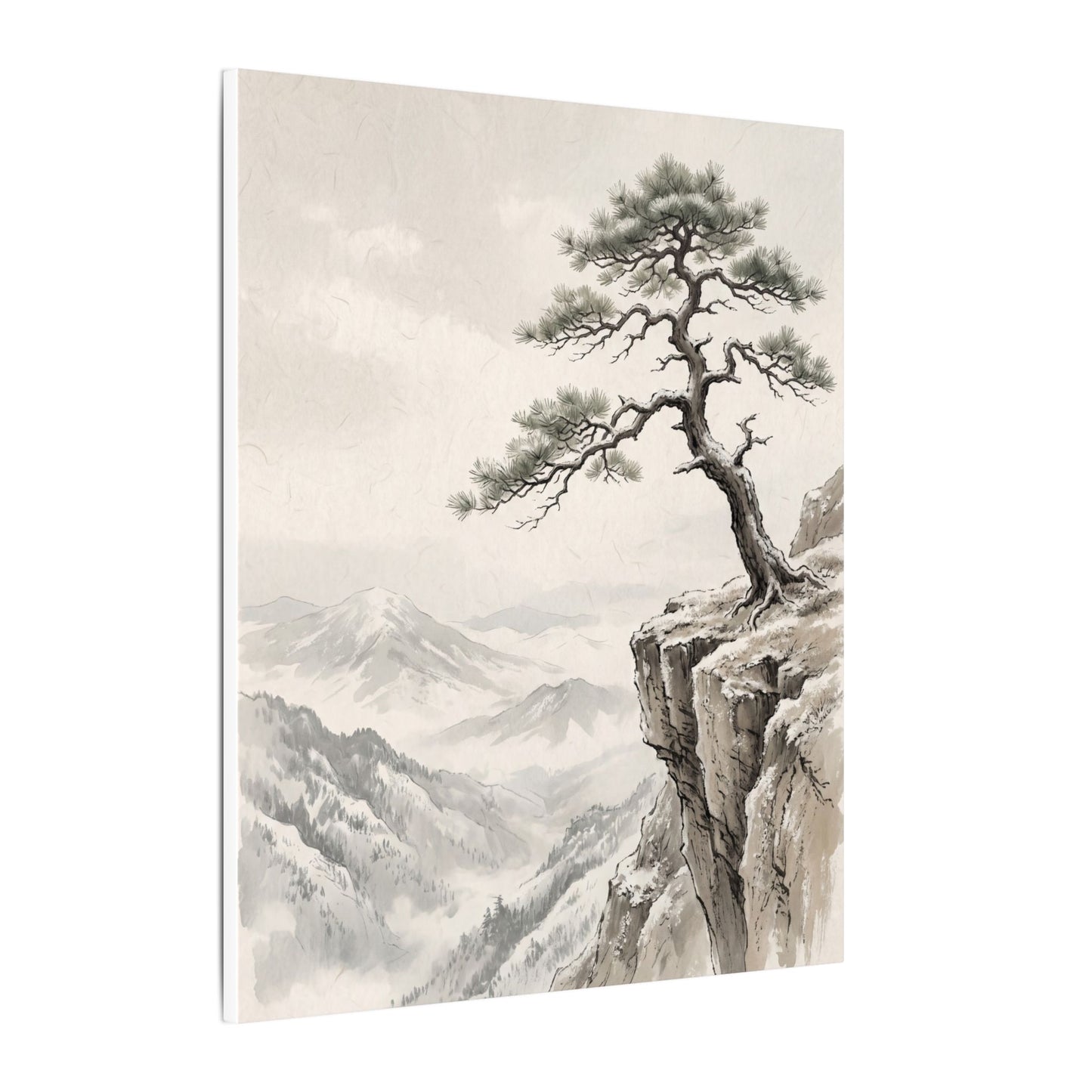 Seijaku Pine Tree Canvas Art - Japandi Japanese Pattern