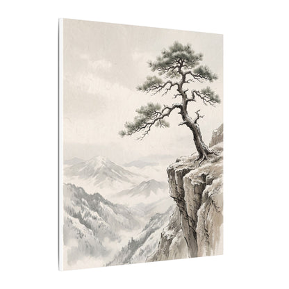 Seijaku Pine Tree Canvas Art - Japandi Japanese Pattern