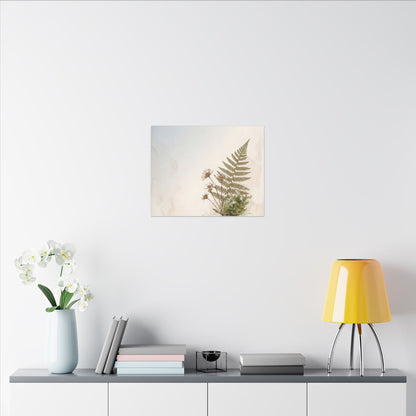 Winter Moss Close Up Herbarium Canvas Art | Enchanting Decor