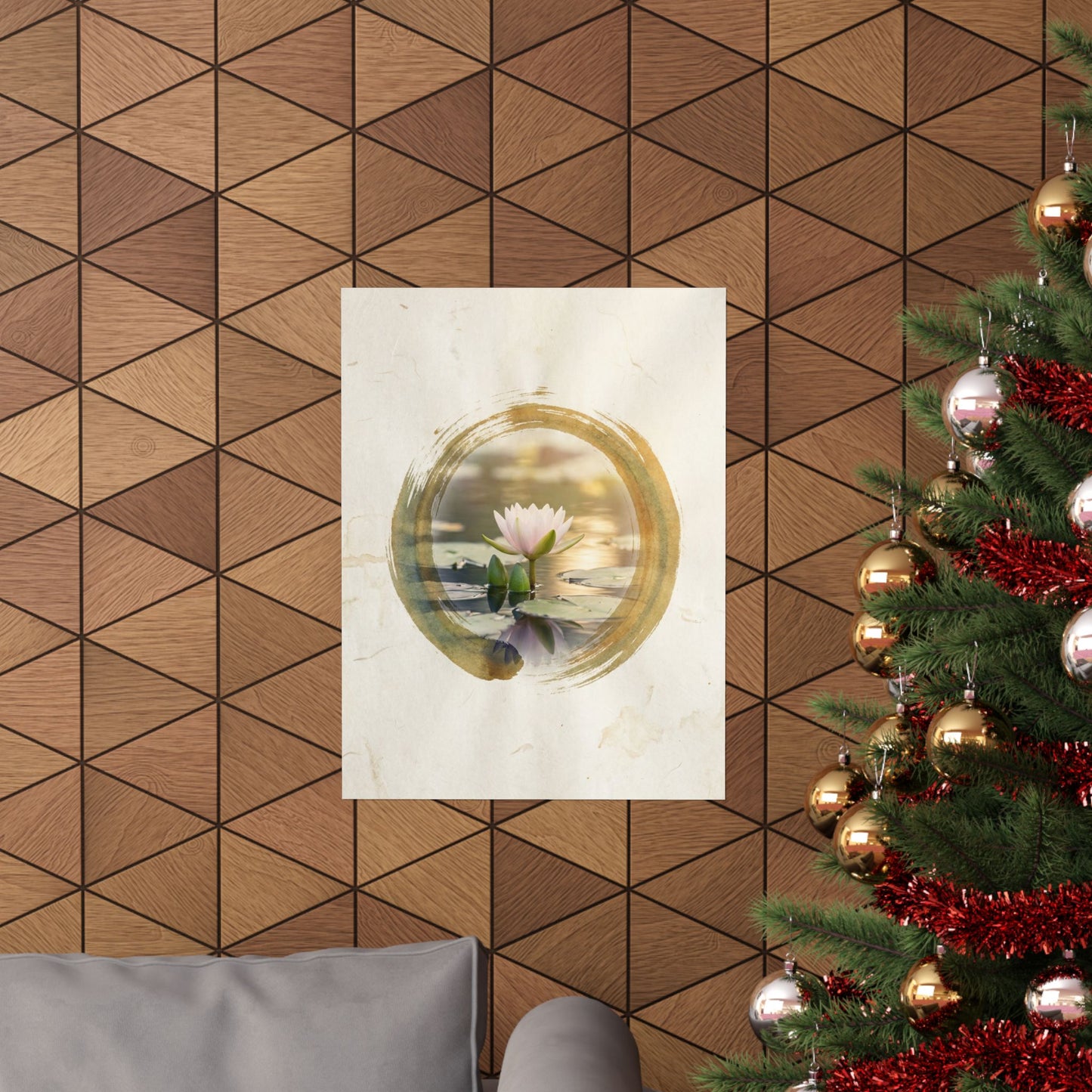 Golden Hour Lotus Flower Wall Art Print - Zen Ma