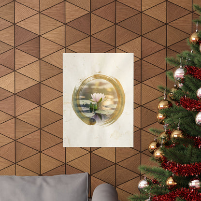 Golden Hour Lotus Flower Wall Art Print - Zen Ma