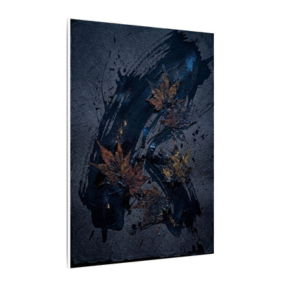Sophisticated Ink Brushstroke Canvas Art - Dark Texture Dark Japandi