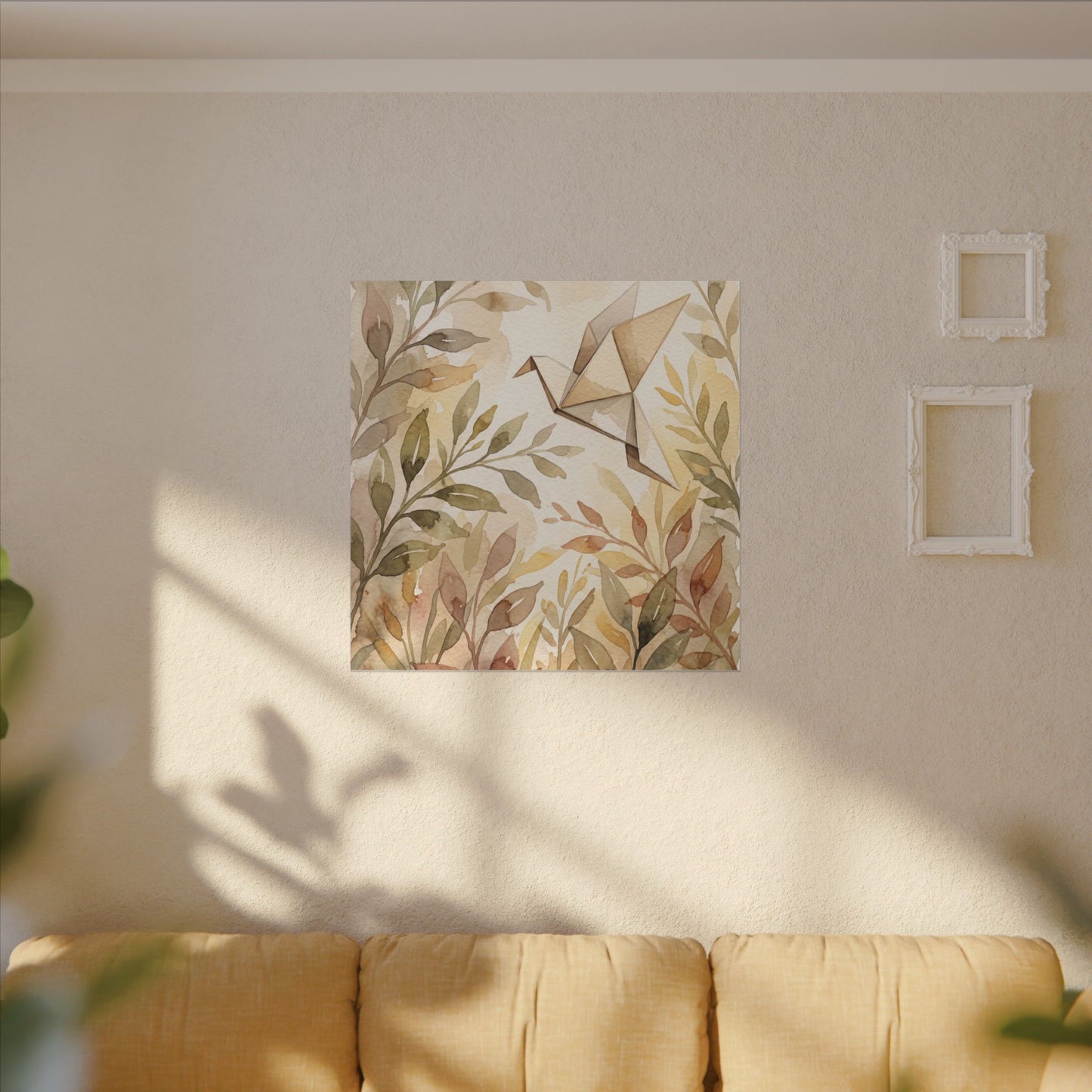 Fukinsei Paper Fold Canvas Art - Japandi Watercolor