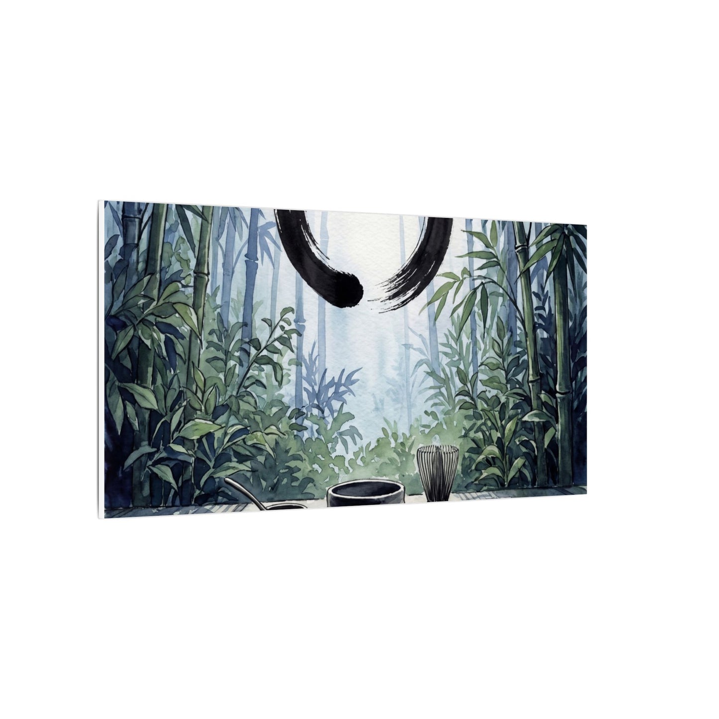 Seijaku Tea Ceremony Canvas Art - Zen Enso