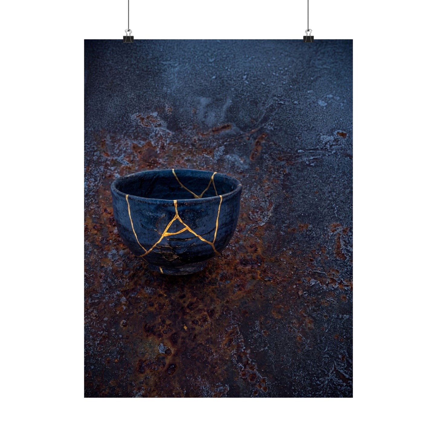 Philosophical Rust Patina Wall Art Print - Gold Repair Kintsugi