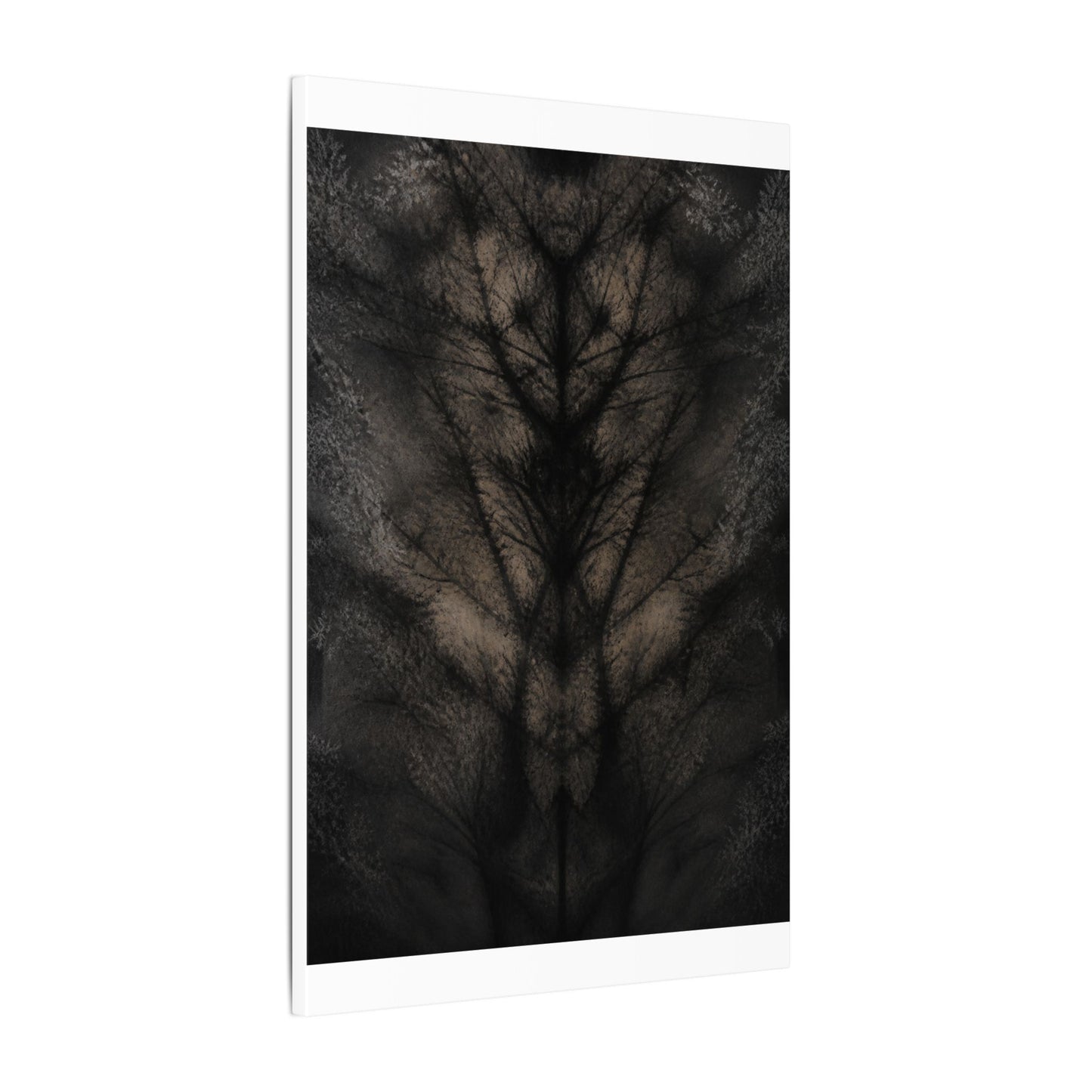 Seijaku Shadow Play Canvas Art - Dark Japandi Charcoal Ink