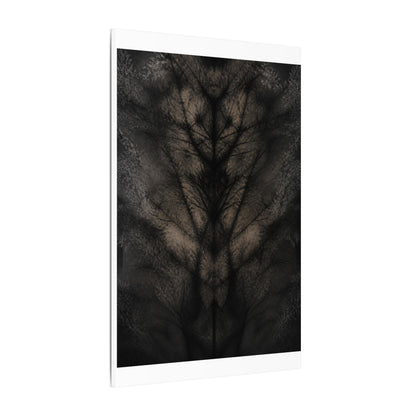 Seijaku Shadow Play Canvas Art - Dark Japandi Charcoal Ink