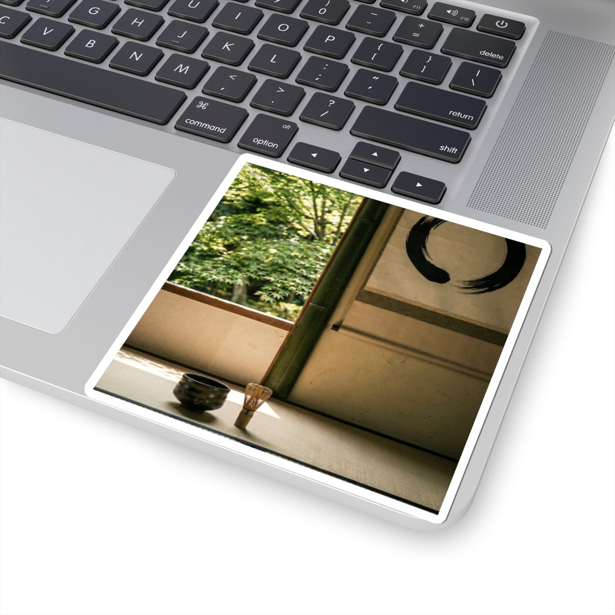 Tranquil Tea Ceremony Sticker - Enso Zen Art Print