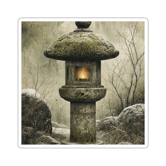 Ma Stone Lantern Sticker - Japandi Texture