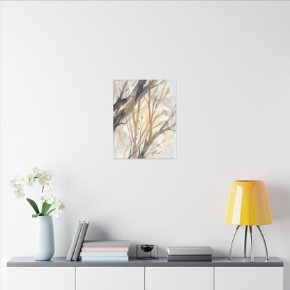 Ma Shadow Play Canvas Art - Japandi Watercolor