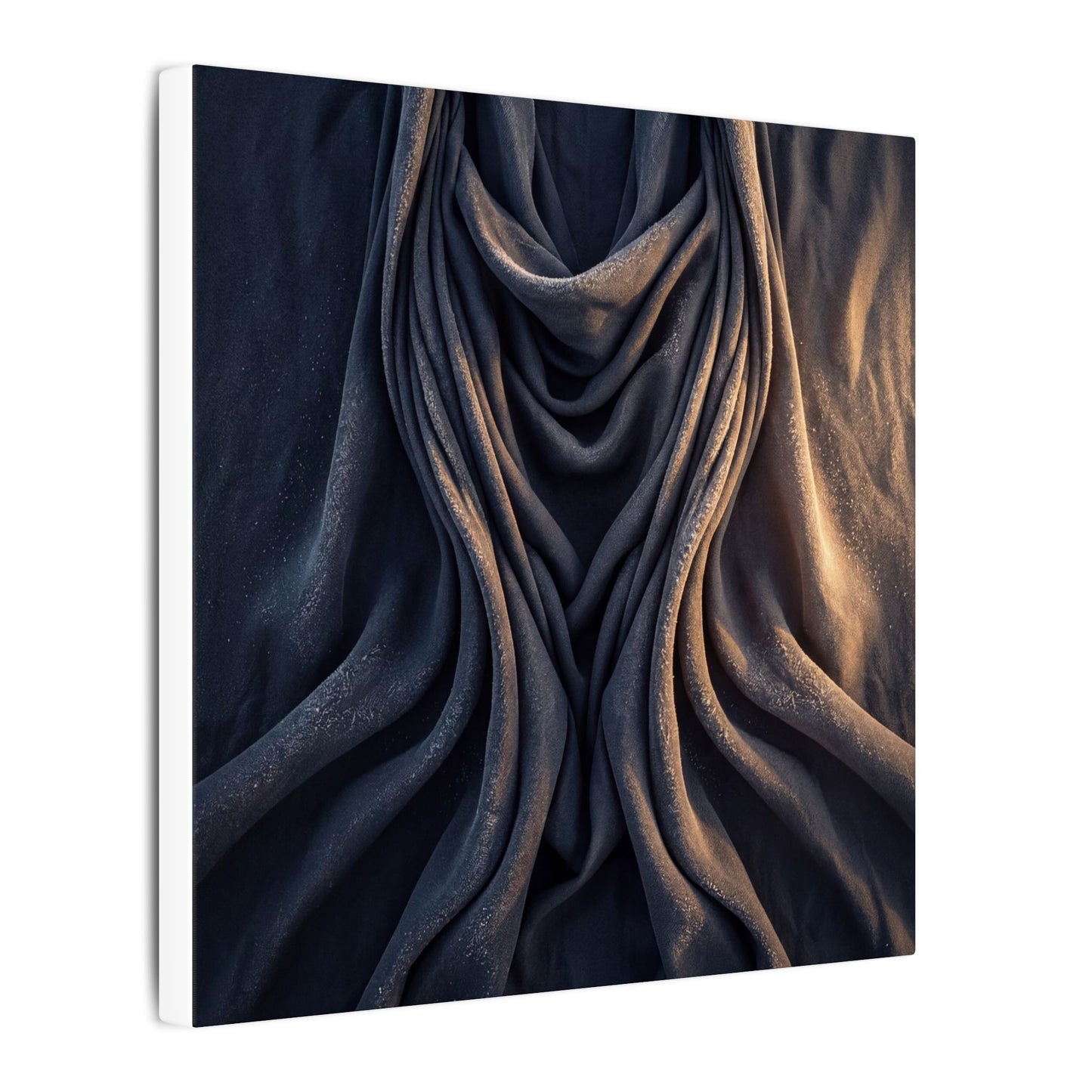 Moody Silk Drape Canvas Art - Shadow Zen Dark Japandi