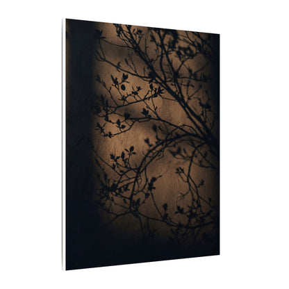 Dark Japandi Shadow Play in Golden Hour | Shadow Zen Canvas Art