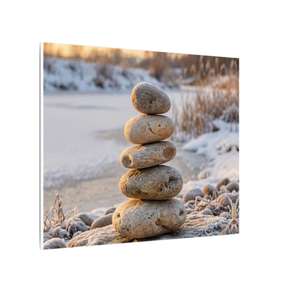 Ma River Stones Canvas Art - Japandi Japanese Pattern