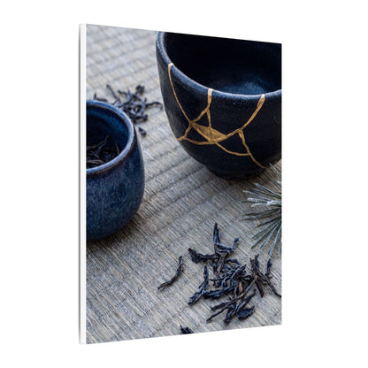 Kintsugi Tea Ceremony in Overcast | Gold Vein Canvas Art