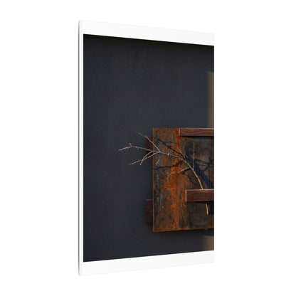 Ma Rust Patina Canvas Art - Dark Japandi Dark Texture