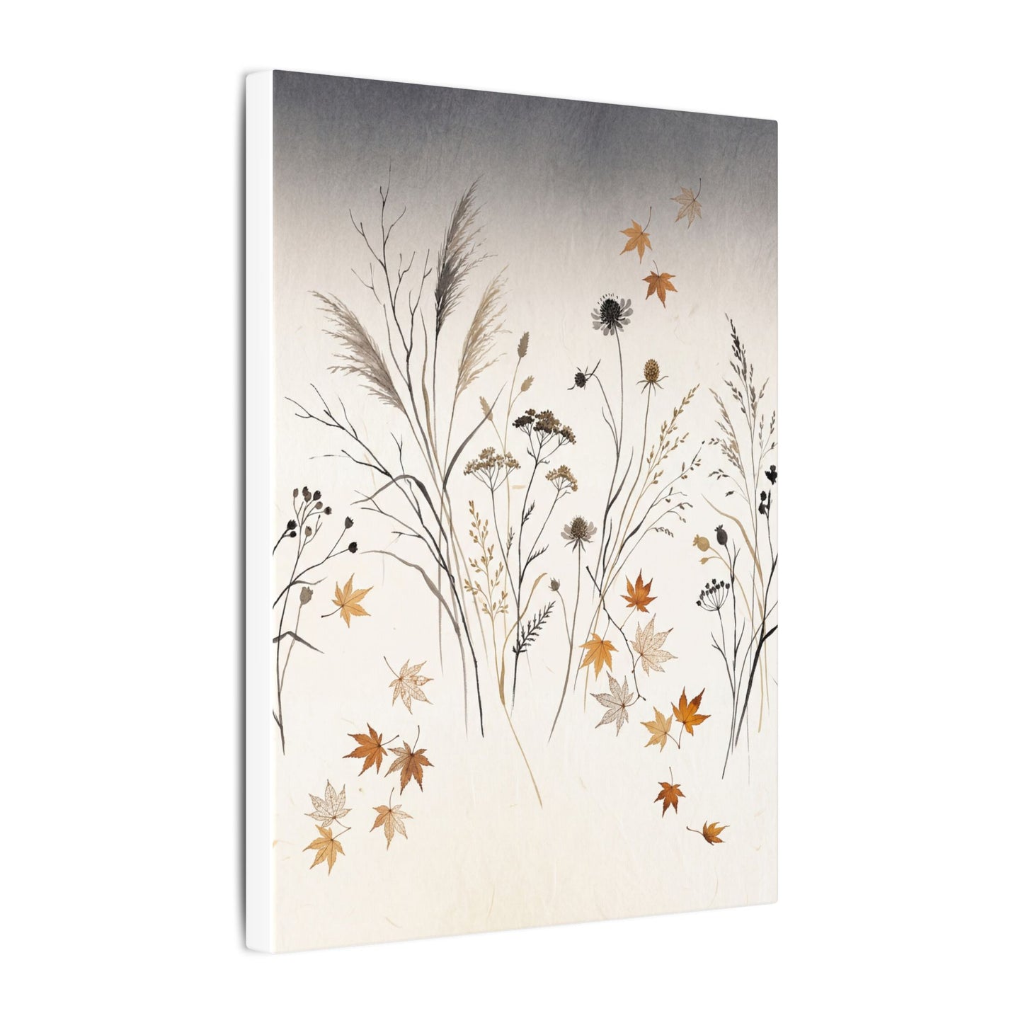 Dawn Dried Flowers Canvas Art - Japandi Kanso