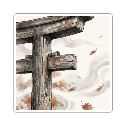 Torii Gate Ukiyo E Inspired Sticker | Serene Zen Art