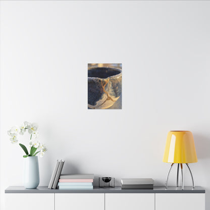 Winter Ceramic Bowl Gold Vein Canvas Art | Healing Decor