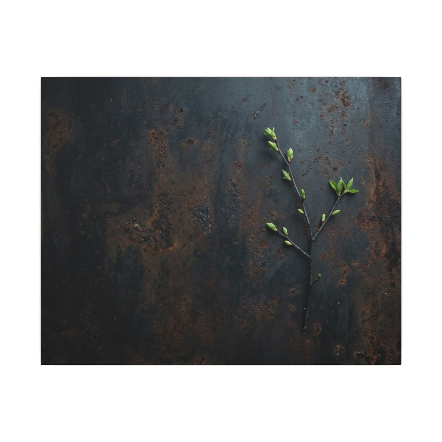 Rust Patina Moody Minimal Canvas Art | Moody Dark Japandi Art