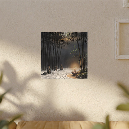 Tranquil Bamboo Grove Canvas Art - Karesansui Zen