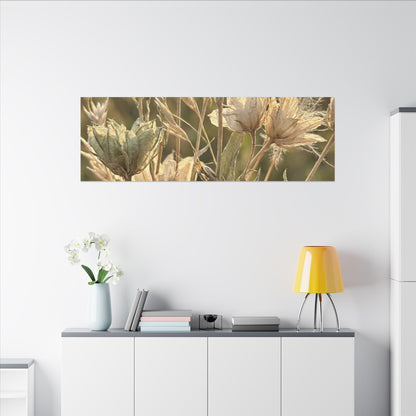 Summer Dried Flowers Minimal Line Canvas Art | Cozy Decor