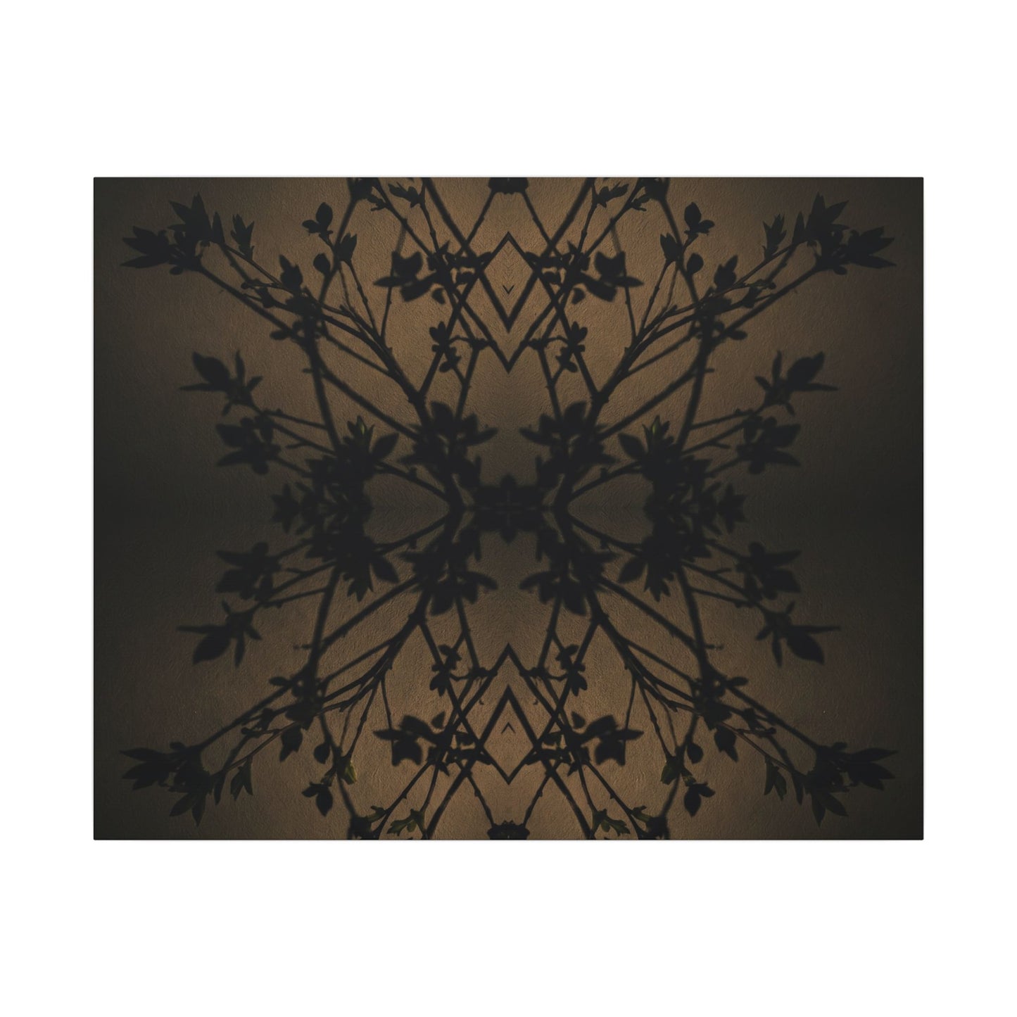 Golden Hour Shadow Play Canvas Art - Dark Japandi Seijaku