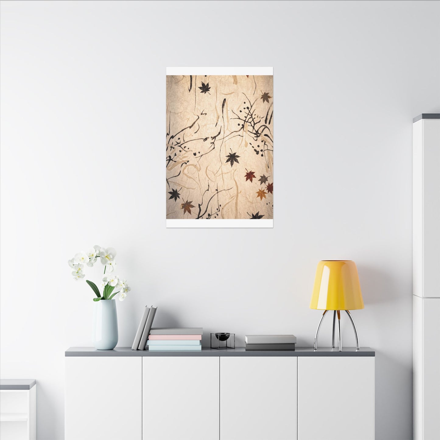Golden Hour Shoji Screen Canvas Art - Japandi Fukinsei